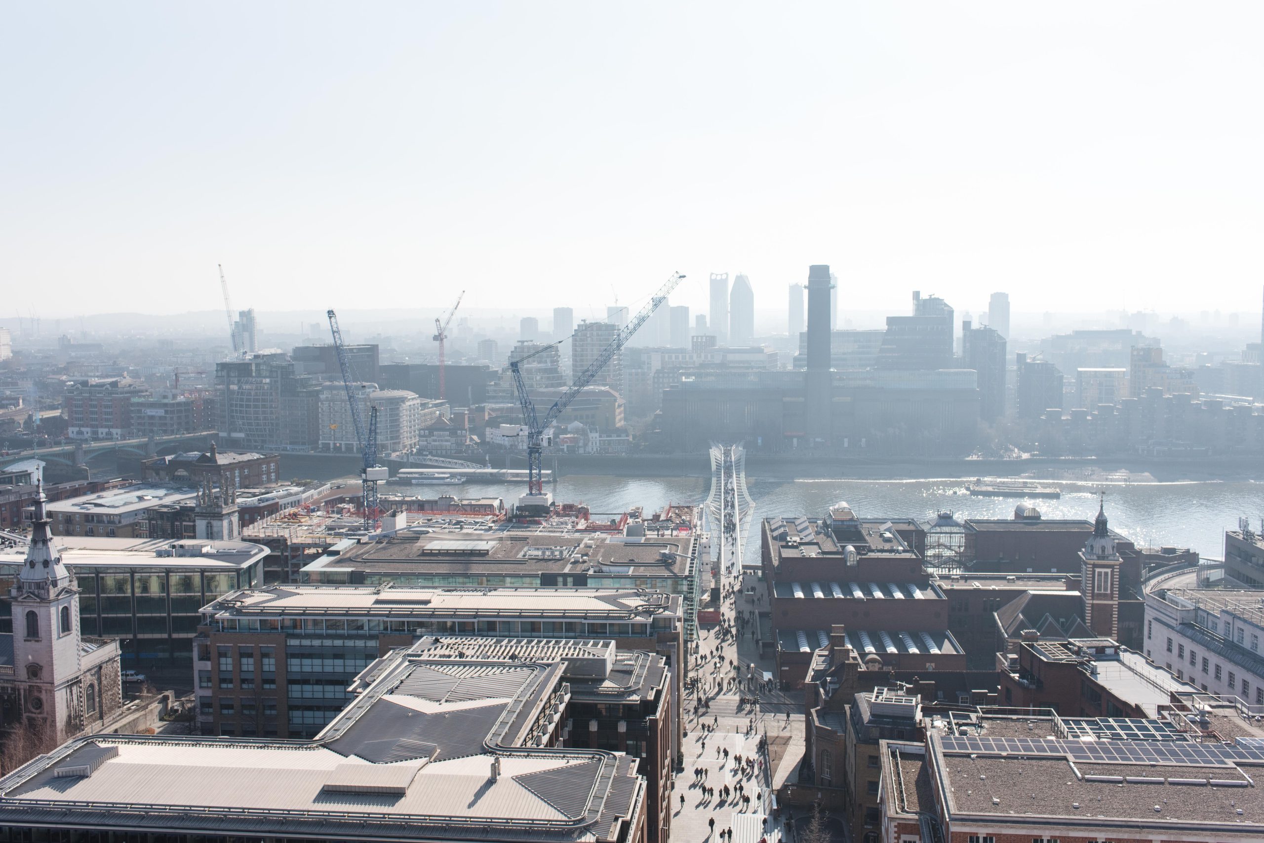 View of the Millennium Bridge from St Pauls